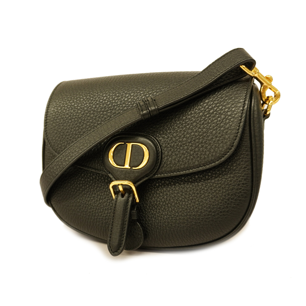 Christian Dior Shoulder Bag Bobbi Leather Black
